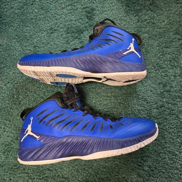 Jordan Mens 8 Super.Fly Game Royal/White-Deep Royal Blue-Black Basketball Shoes - Picture 5 of 9